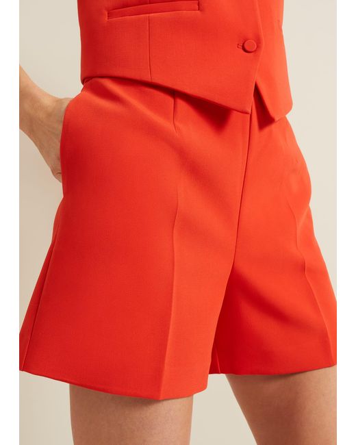 Phase Eight Red 's Aubrina Smart Shorts