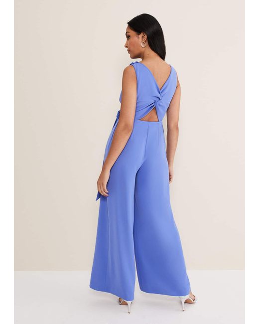 Phase Eight 's Elaina Blue Wide Leg Jumpsuit