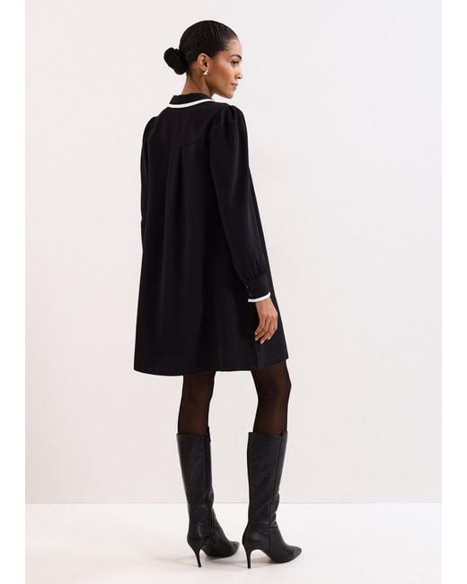 Phase Eight Black Gina Collar Swing Dress
