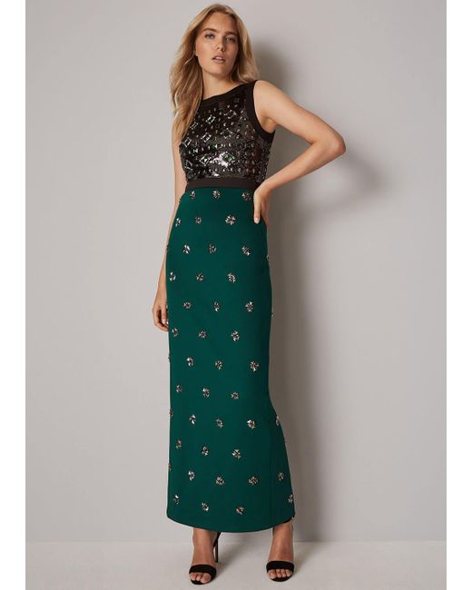 Phase Eight Gabby Embellished Maxi Dress in Green Lyst UK