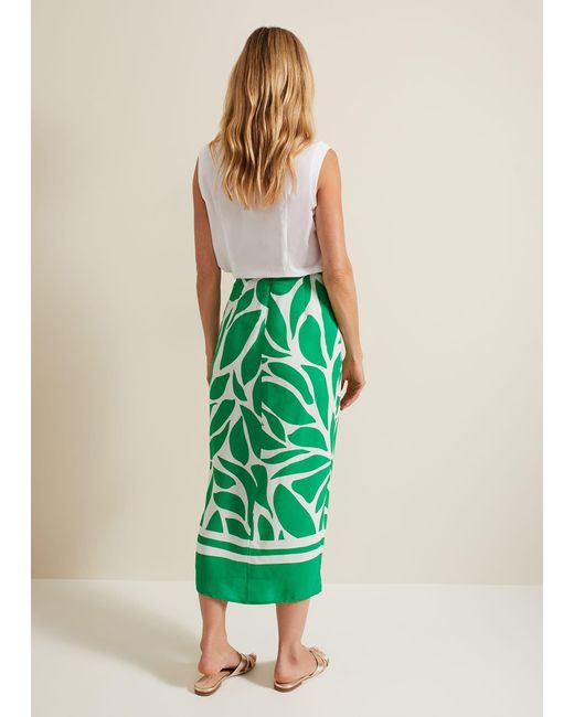 Phase Eight Green 's Presley Printed Skirt