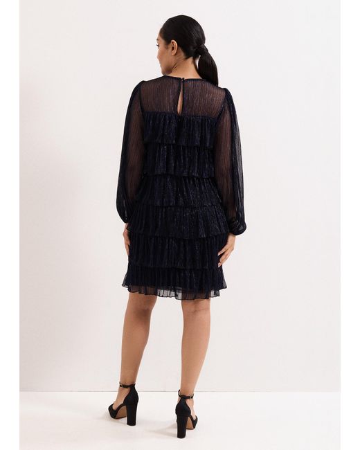Phase Eight Blue Petite Nika Shimmer Dress
