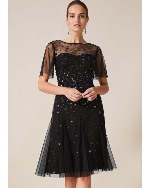 Phase Eight Black And Multi Molly Short Sequin Dress