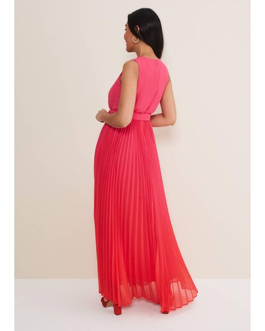 Phase Eight Red Petite Piper Ombre Maxi Dress