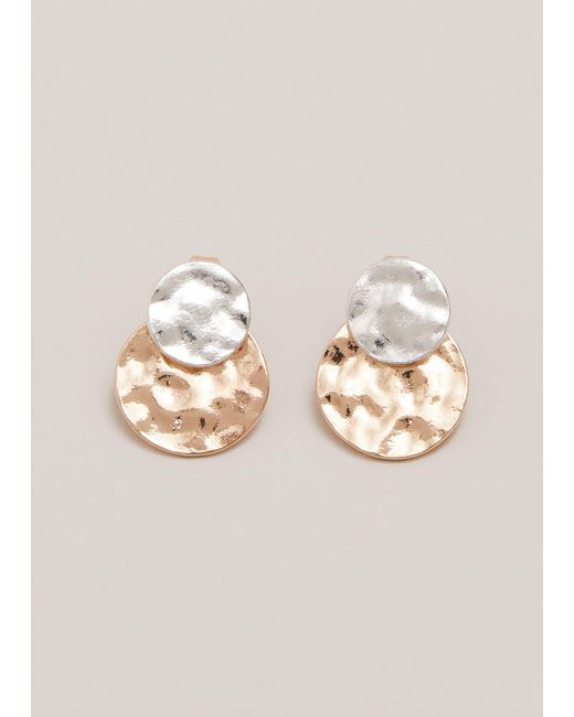 Phase Eight Natural 's Mixed Metal Disc Earring
