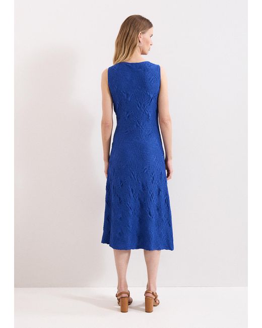Phase Eight Blue Talia Textured Midi Dress
