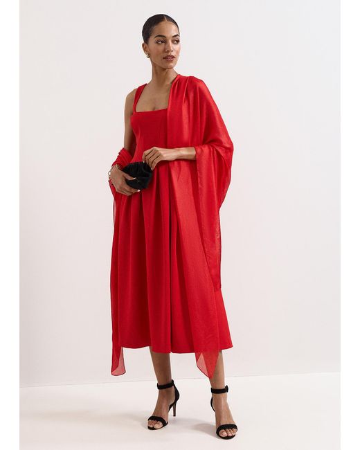 Phase Eight Red Luxury Shawl