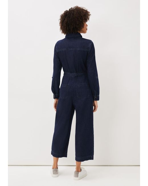 Phase Eight Blue Cecile Wide Leg Jumpsuit