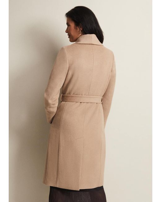 Phase Eight Natural Nicci Belted Wool Coat