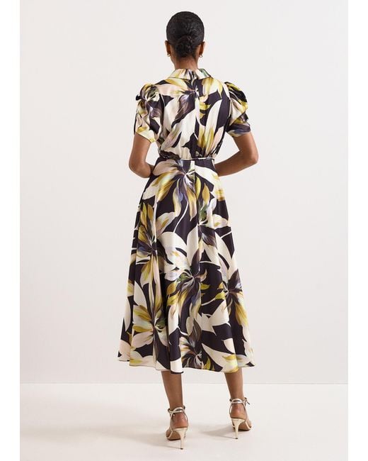 Phase Eight White Petite Bella Printed Shirt Dress