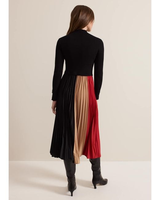 Phase Eight Natural Petite Kiera Colourblock Midi Dress