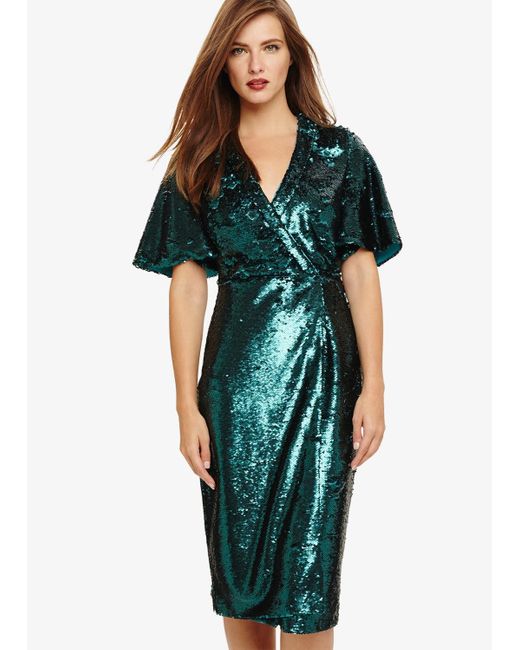 Phase Eight Green 's Kyra Sequin Dress