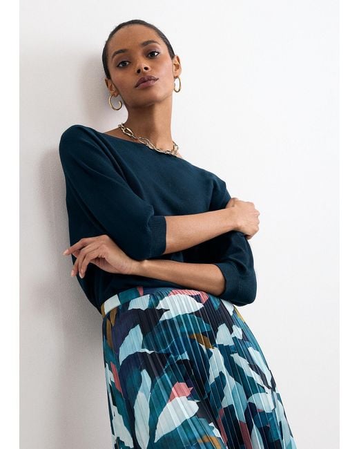 Phase Eight Blue Cristine Knit Jumper