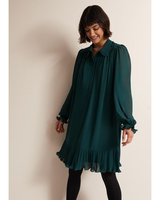 Phase Eight Green 's April Swing Mini Dress
