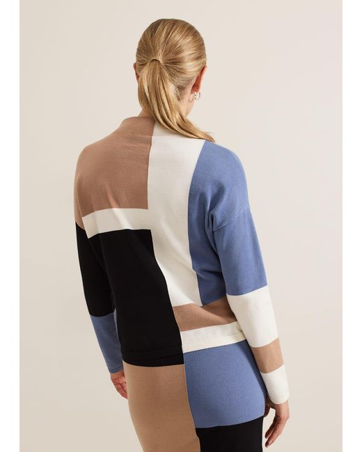 Phase Eight Black Kamila Colourblock Jumper