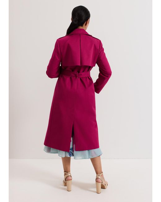 Phase Eight Red Cheryl Petite Trench Coat
