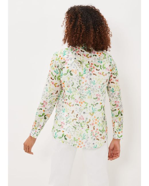 Phase Eight White Maddelena Cotton Floral Blouse