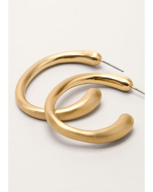 Phase Eight Natural Matte Hoop Earrings