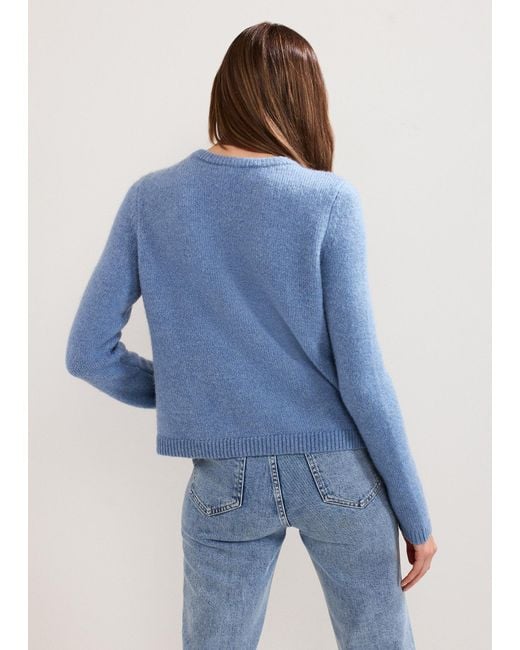 Phase Eight Blue Jade Mohair Blend Cardigan
