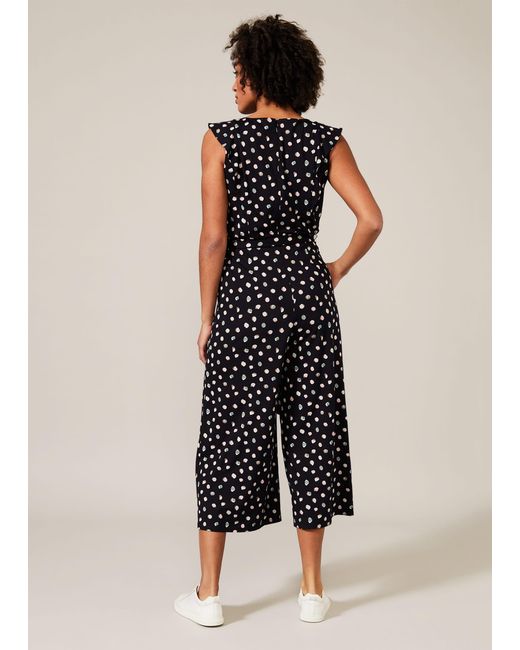 Phase Eight Blue Electra Ditsy Spot Print Jumpsuit