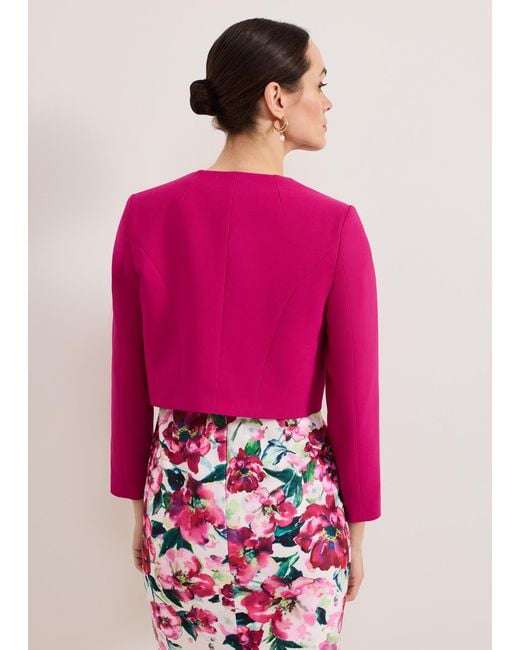 Phase Eight Pink Phoebe Cropped Jacket