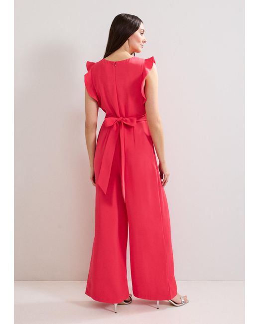 Phase Eight Pink Ayla Ruffle Jumpsuit