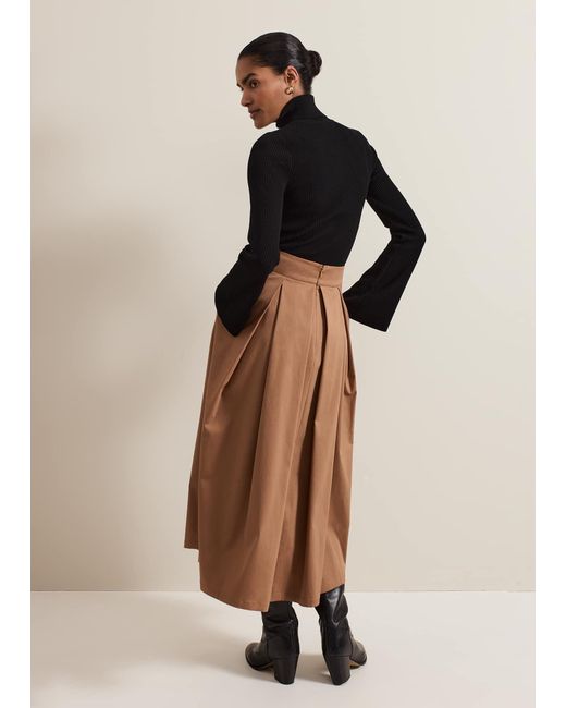 Phase Eight Natural Trinity Pleated Skirt
