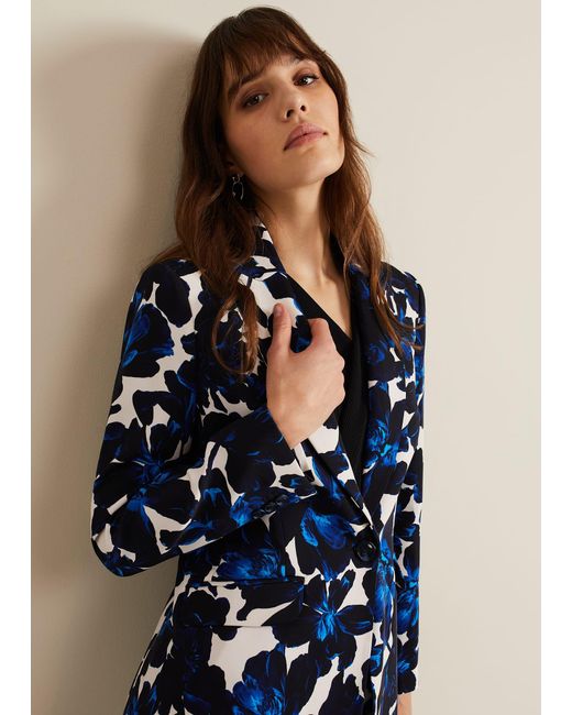 Phase Eight Blue 's Caddie Floral Suit Jacket