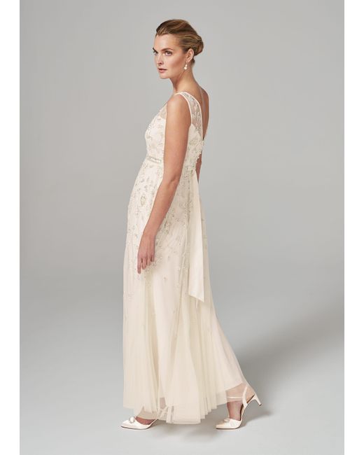 Phase Eight Natural 's Millicent Beaded Wedding Dress