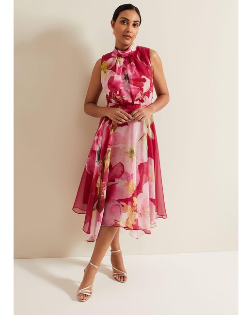 Phase Eight Pink Petite Lucinda Floral Dress