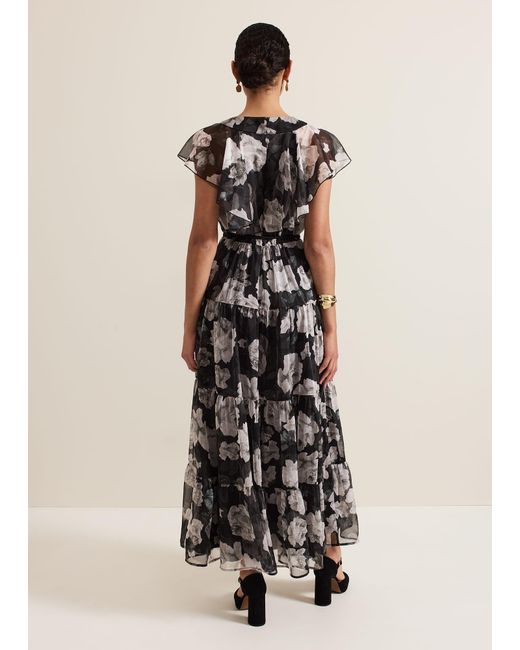 Phase Eight Natural Jordine Floral Print Midaxi Dress