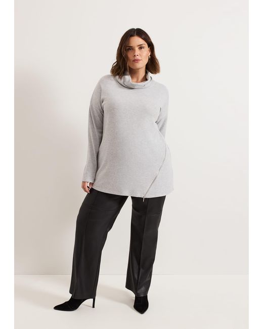 Phase Eight White 's Klara Grey Snuggle Top