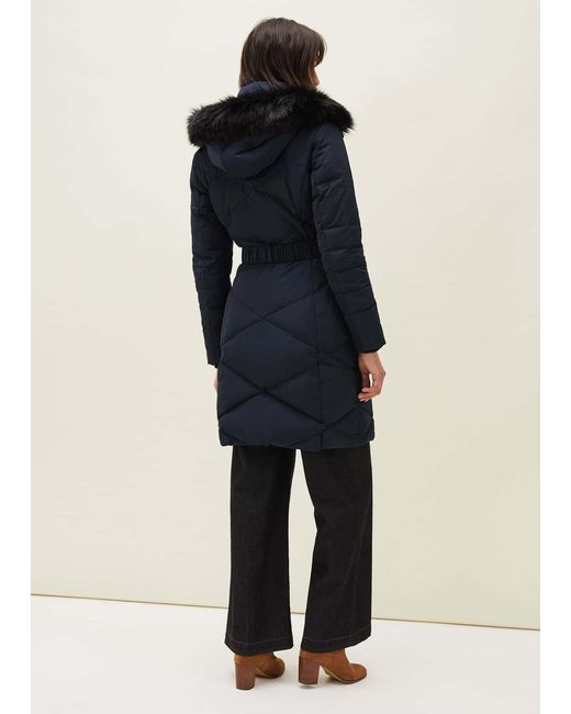 Phase Eight Blue Remi Diamond Maxi Puffer