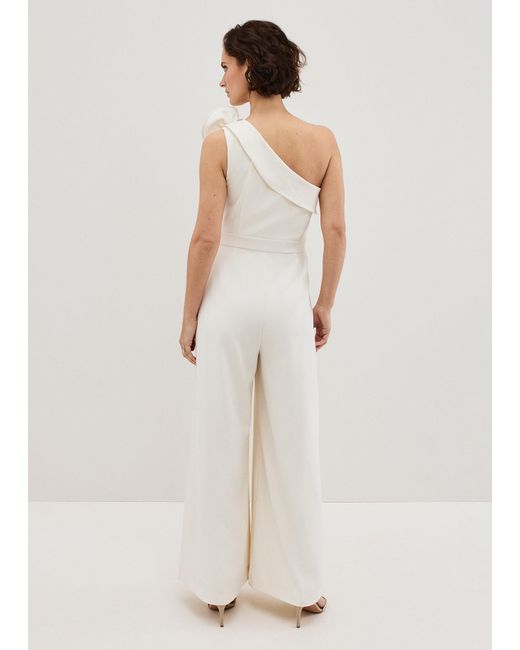 Phase Eight White Tali One Shoulder Jumpsuit