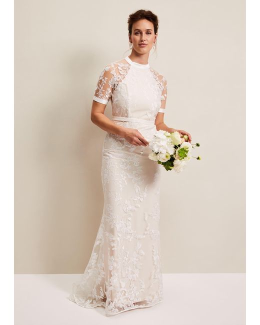 Phase Eight Multicolor 's Poppy Embroidered Wedding Dress