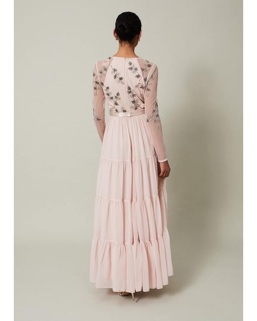 Phase Eight Pink Florence Beaded Maxi Dress