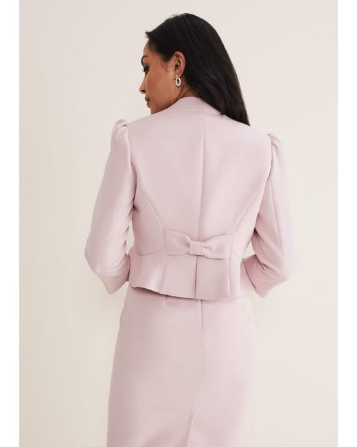 Phase Eight Pink Petite Isabella Bow Jacket
