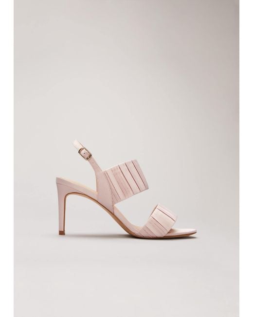 Phase Eight Pink Kitty Pleated Sandal