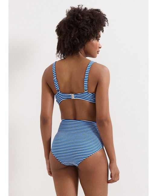 Phase Eight Blue Colbalt Stripe Bikini Top
