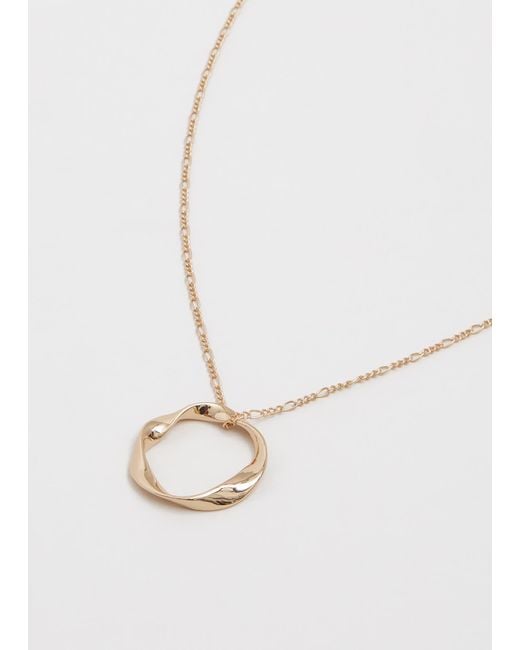 Phase Eight White Long Circle Pendant Necklace