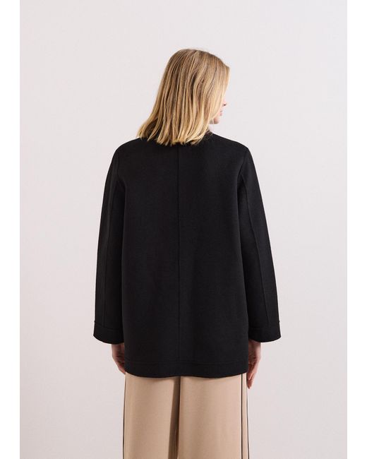 Phase Eight Black Daria Double Face Wool Swing Coat