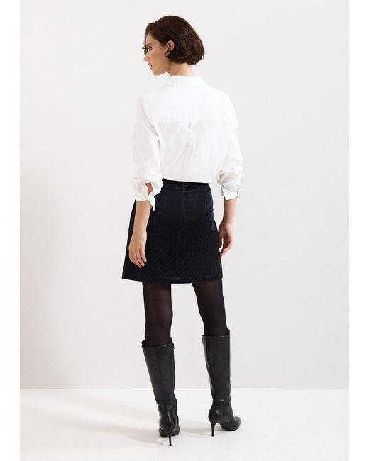 Phase Eight White Iona Pu Mini Skirt