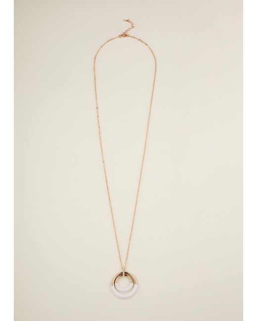 Phase Eight Metallic Two Colour Double Circle Long Necklace