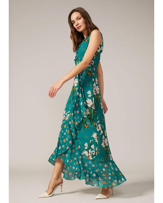 Phase Eight Multicolor Sofia Floral Frill Maxi Dress