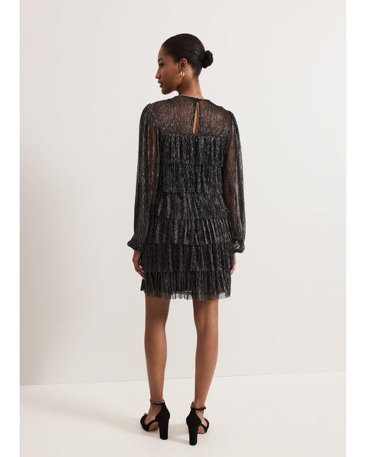 Phase Eight Gray Nika Shimmer Dress