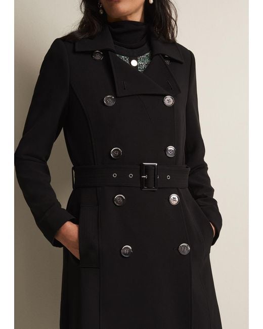 Phase Eight 's Layana Black Smart Trench Coat
