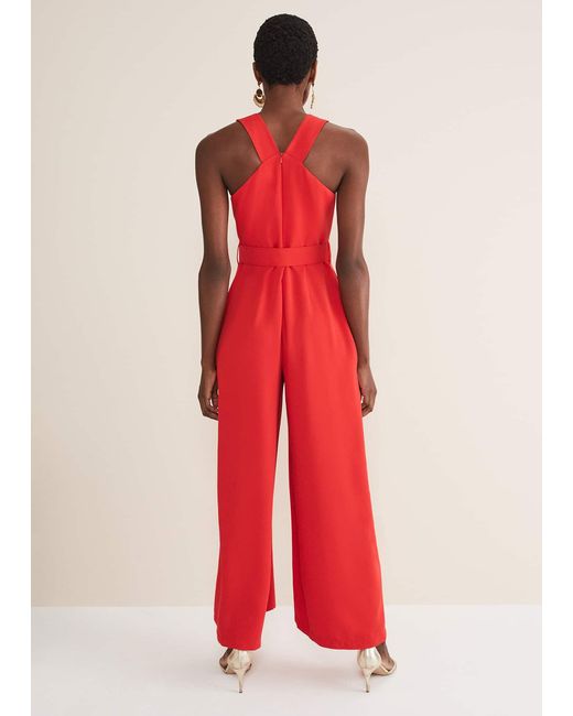 Phase Eight Red 's Orla Twist Neck Jumpsuit