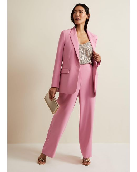 Phase Eight 's Elandra Pink Wide Leg Trouser