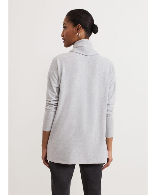 Phase Eight s Klara Grey Snuggle Top in White Lyst UK