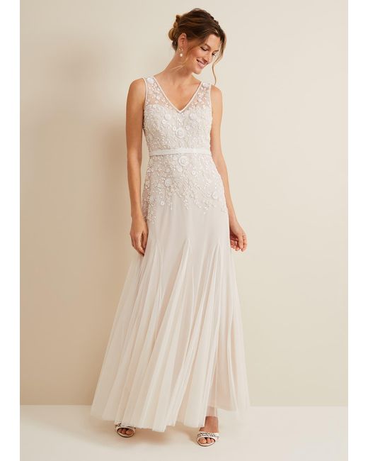 Phase Eight Multicolor Annalise Beaded Wedding Dress